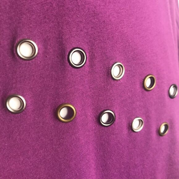 NWT Beverly Drive Fuchsia Pink Studded Sleeveless Tunic Top Size 20-22 W/M - Picture 7 of 7